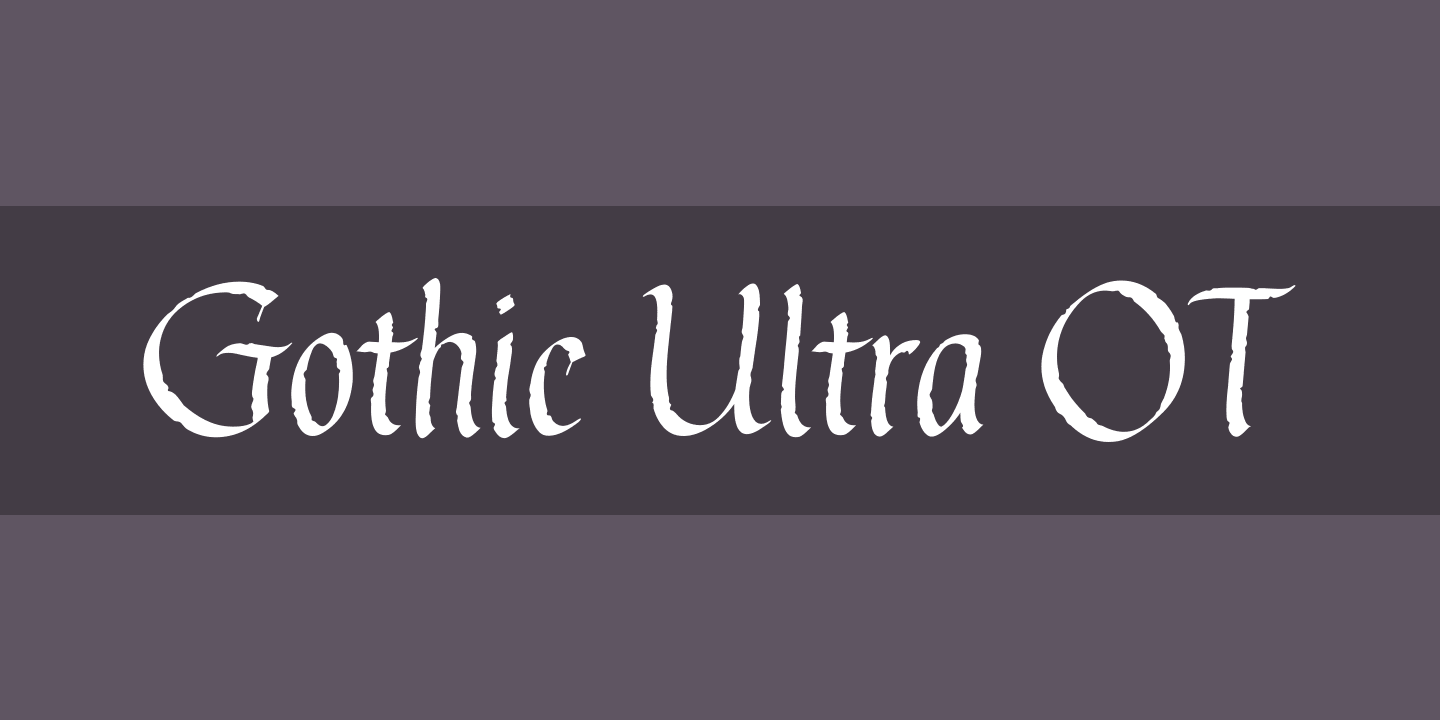 Example font Gothic Ultra OT #1